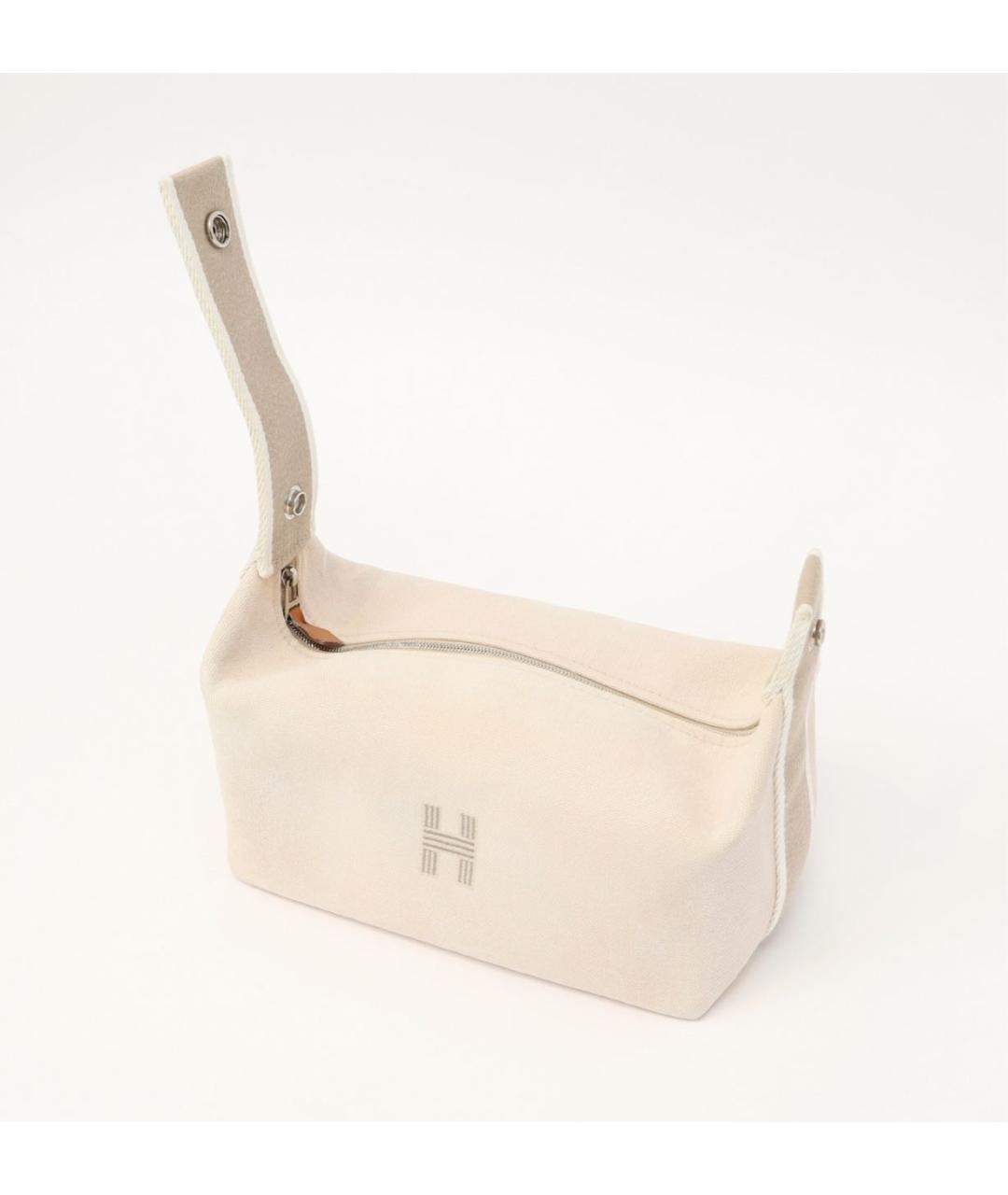 HERMES Бежевая косметичка, фото 8