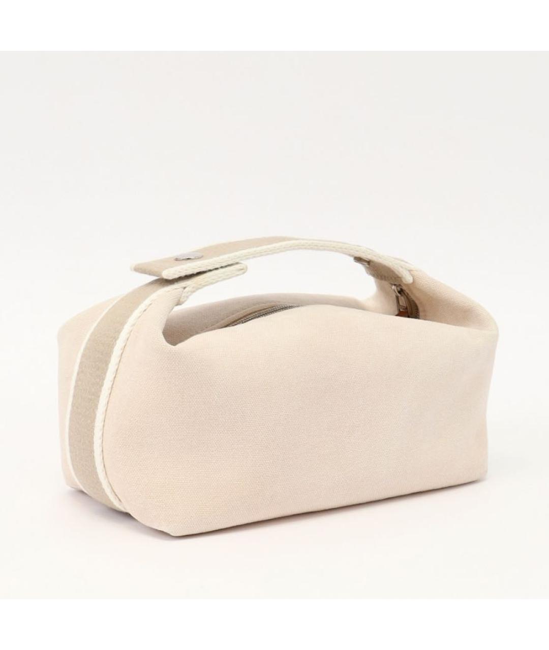 HERMES Бежевая косметичка, фото 4