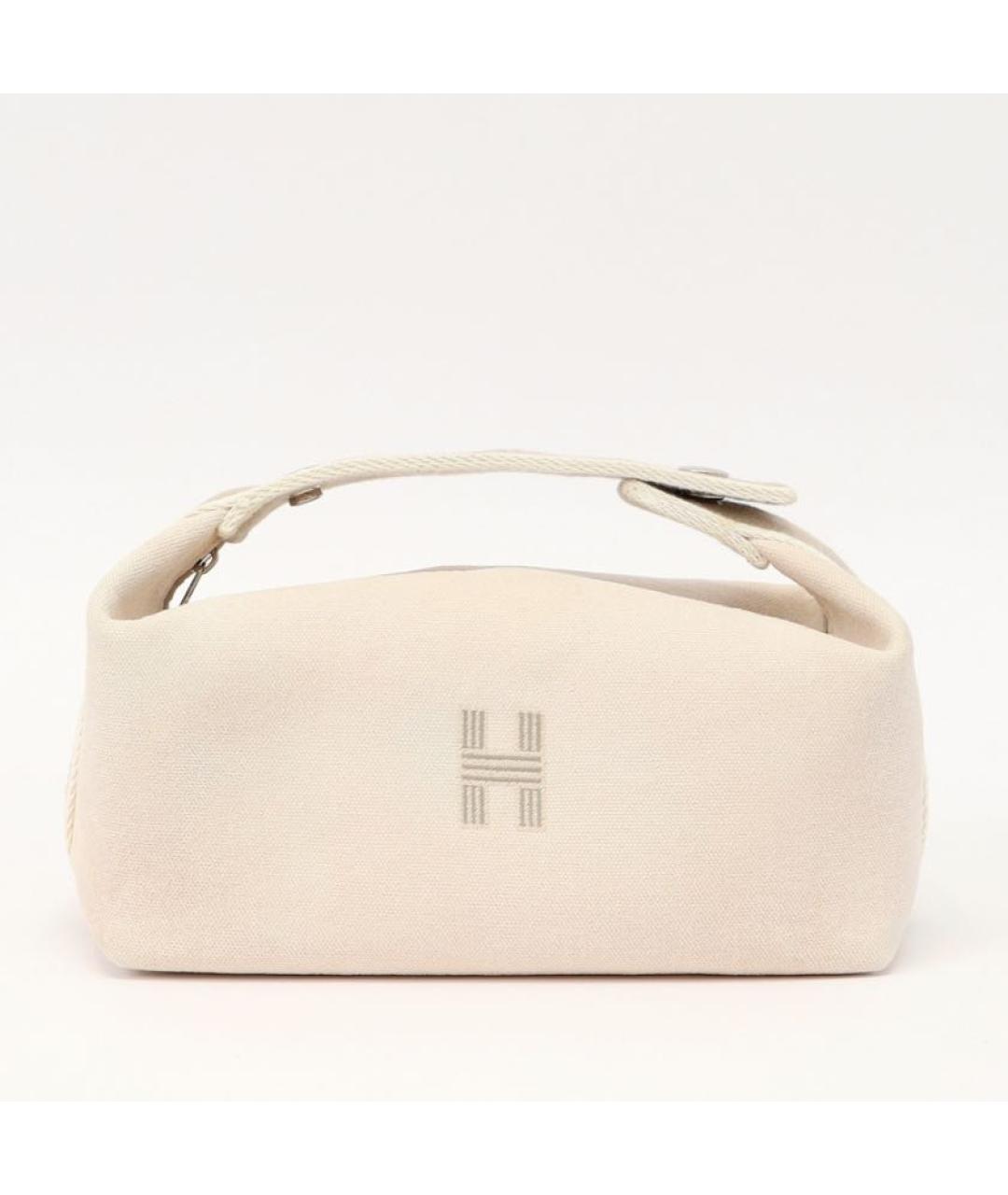 HERMES Бежевая косметичка, фото 9