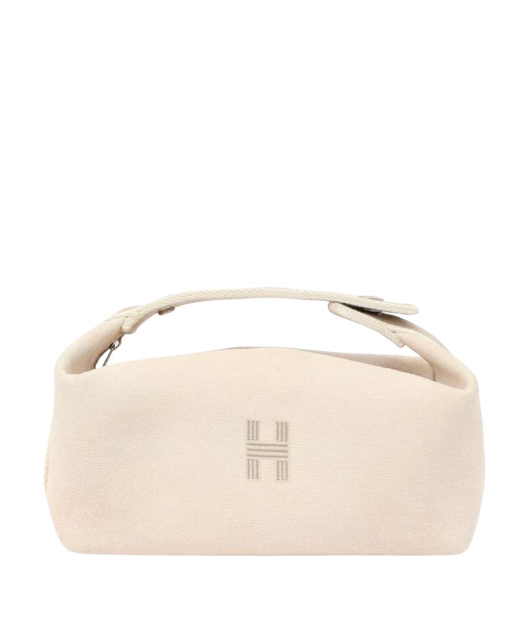 HERMES Бежевая косметичка, фото 1