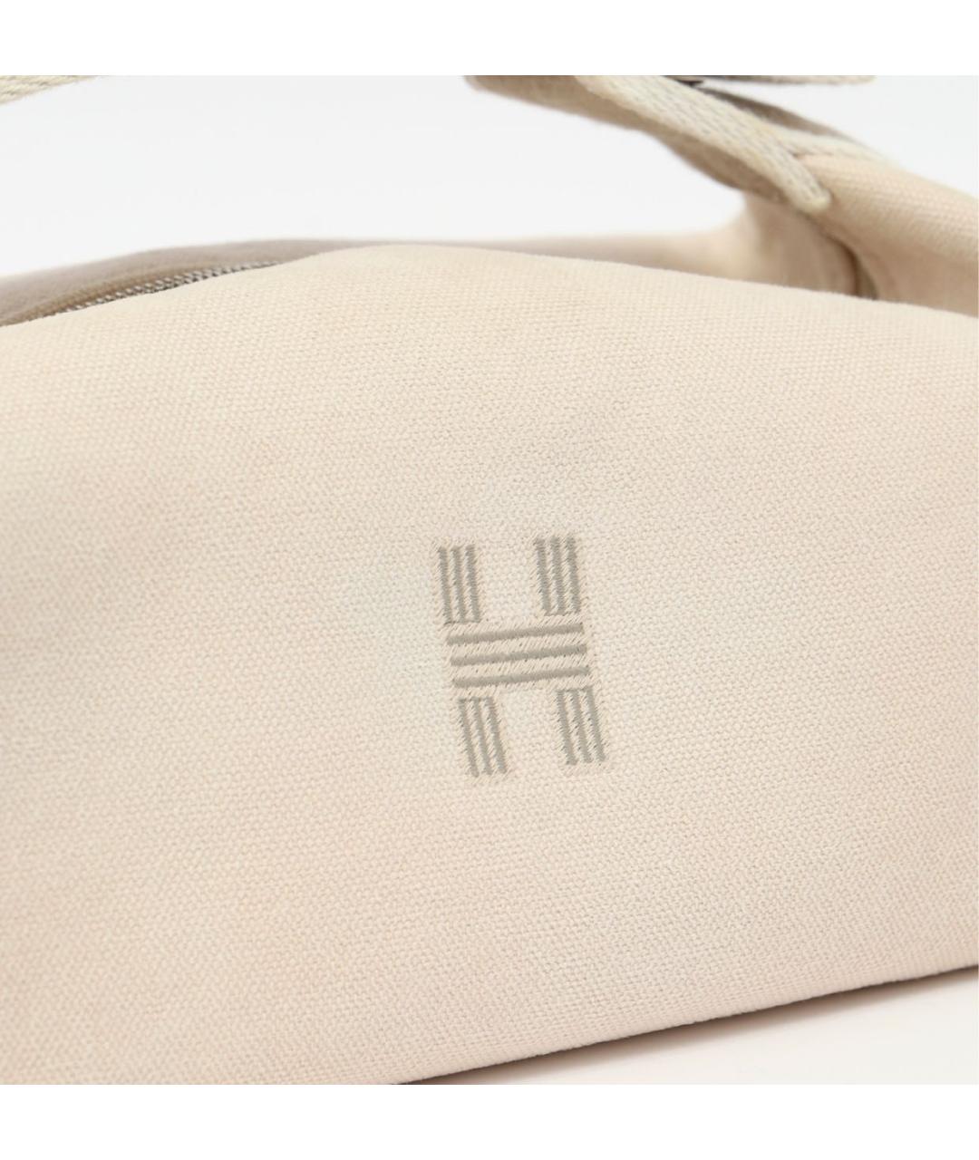 HERMES Бежевая косметичка, фото 5