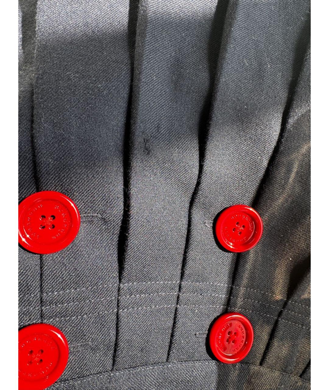 BURBERRY Темно-синяя шерстяная юбка, фото 5