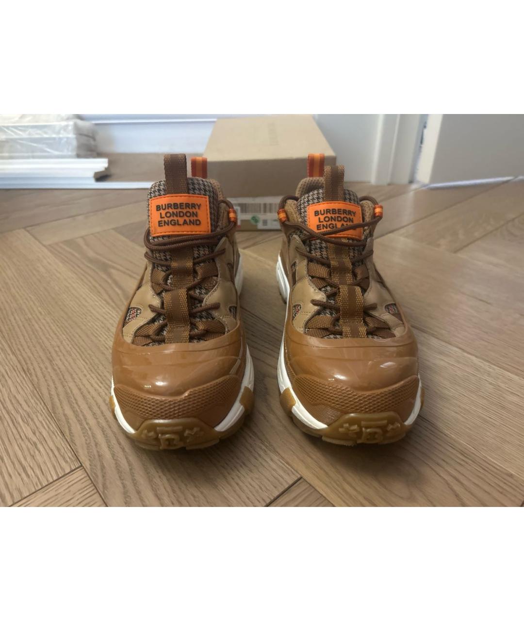 BURBERRY Коричневые кроссовки, фото 2
