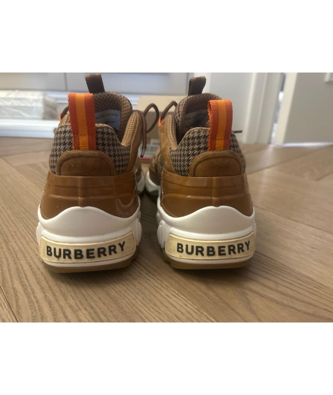 BURBERRY Коричневые кроссовки, фото 4