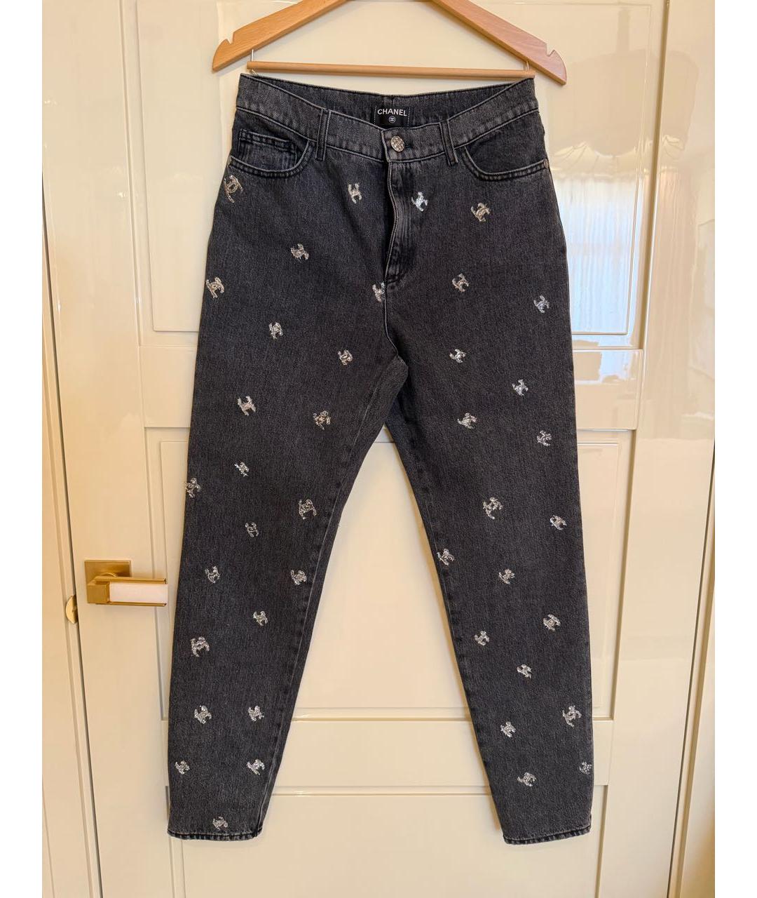 CHANEL Серые прямые джинсы, фото 5
