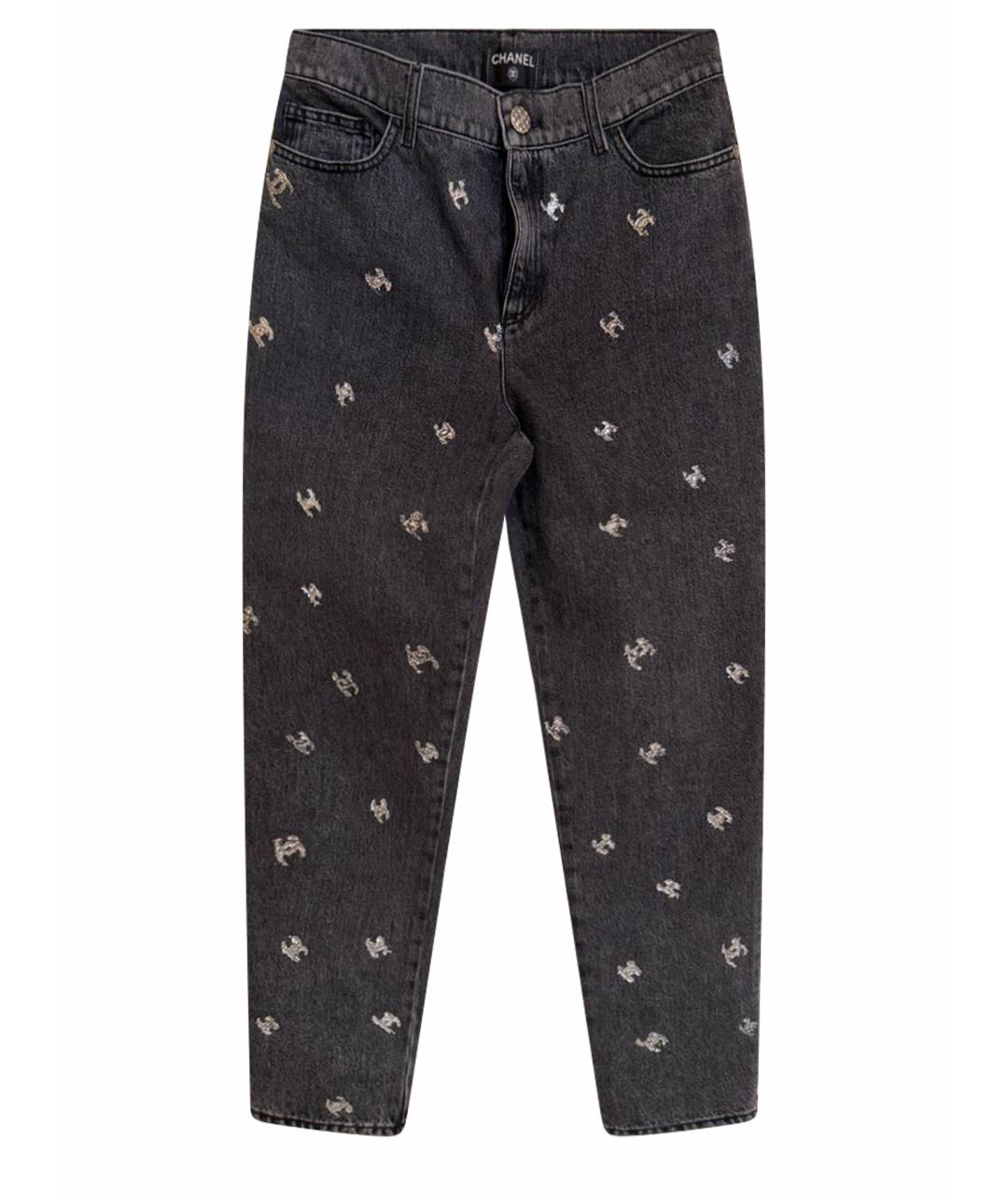 CHANEL Серые прямые джинсы, фото 1