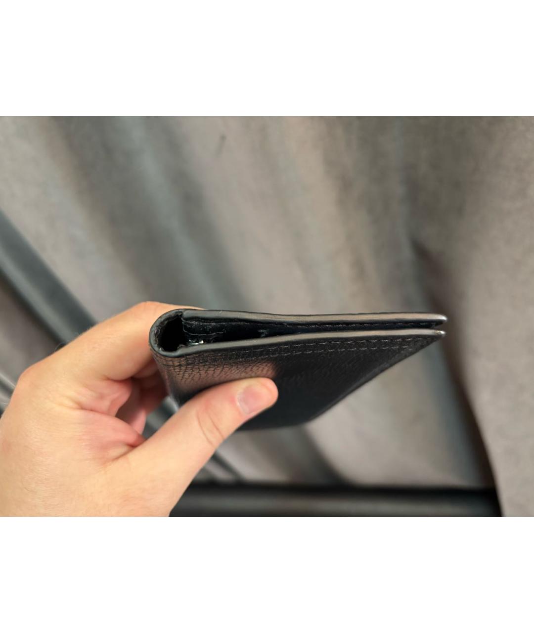 LOUIS VUITTON Темно-синий кожаный кошелек, фото 4