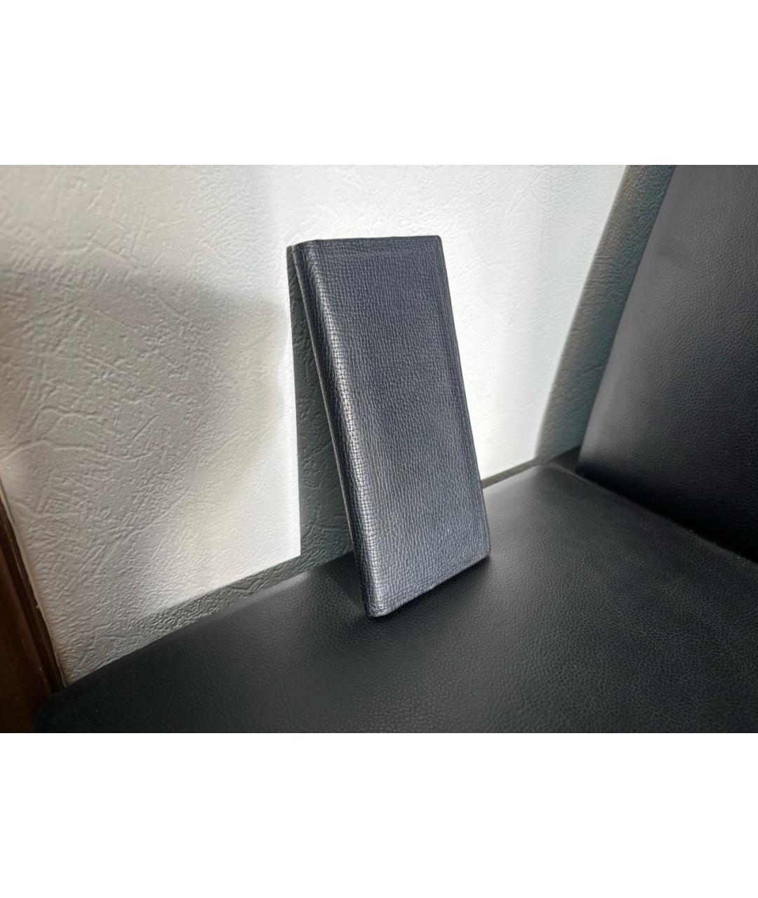 LOUIS VUITTON Темно-синий кожаный кошелек, фото 2