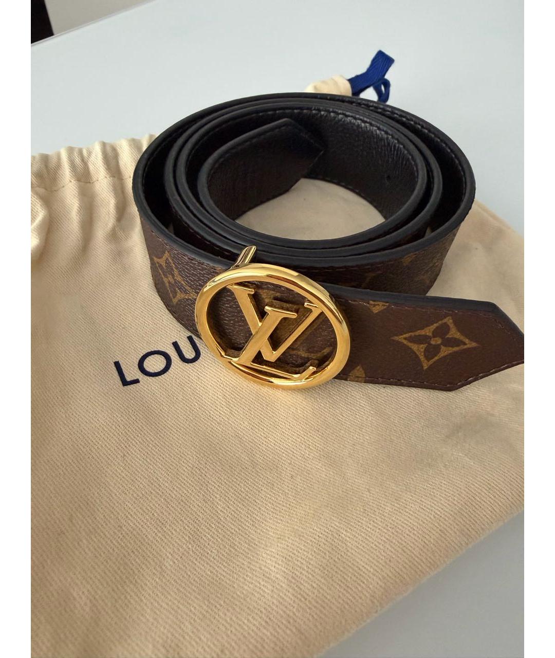 LOUIS VUITTON Коричневый ремень, фото 4