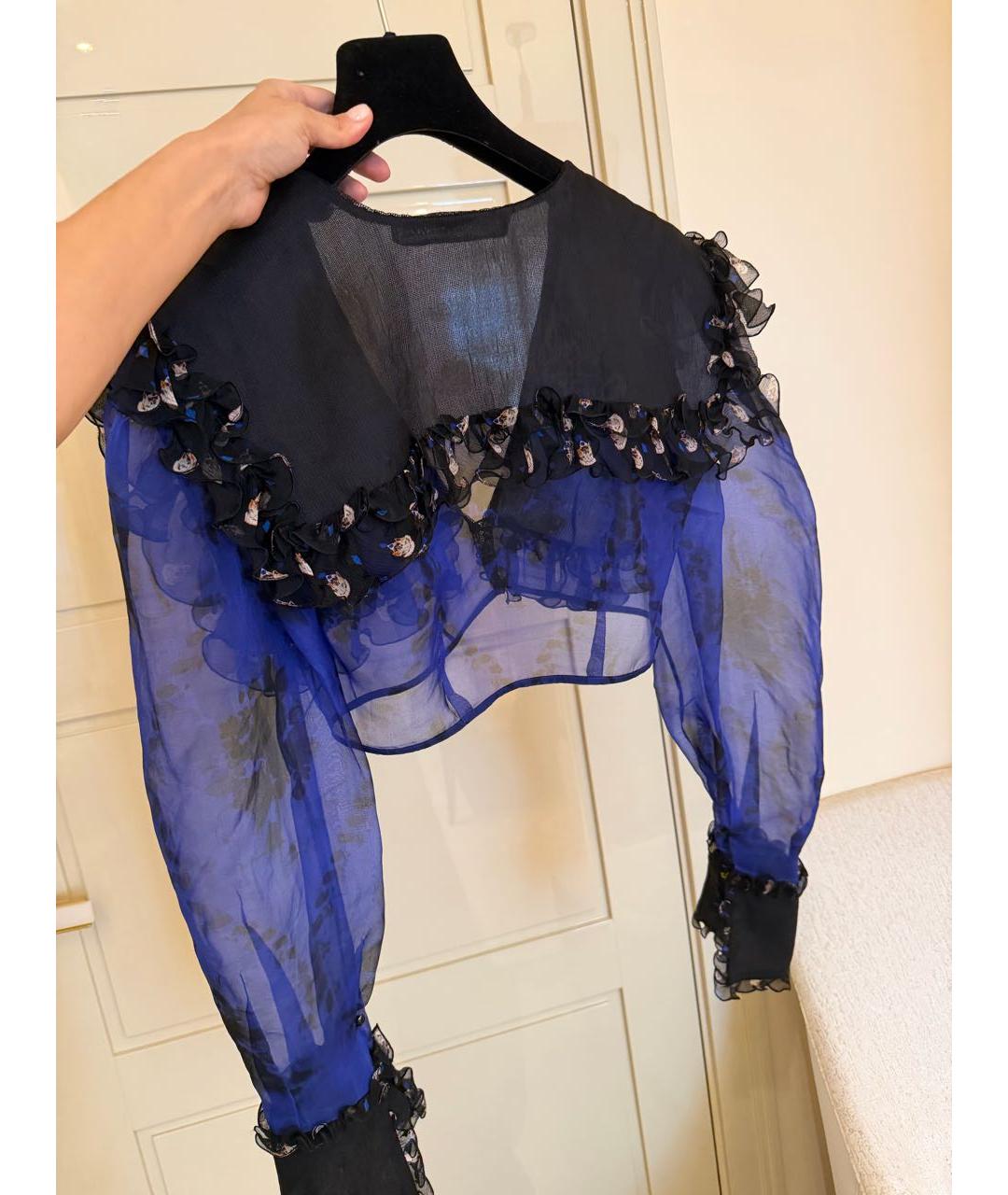 ULYANA SERGEENKO Темно-синяя блузы, фото 2