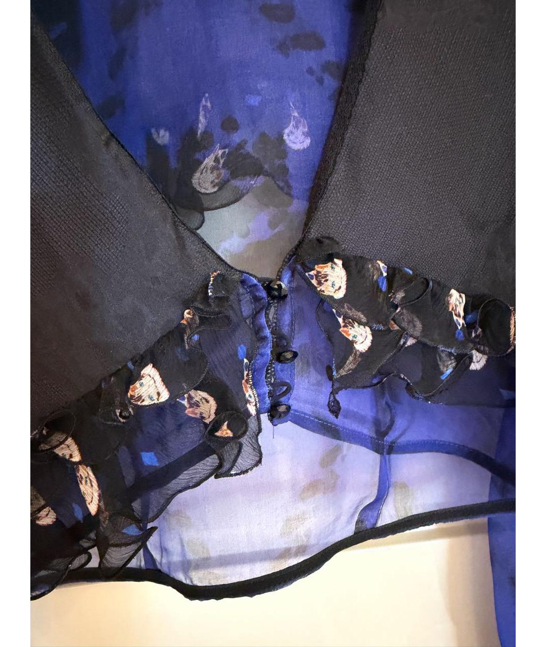 ULYANA SERGEENKO Темно-синяя блузы, фото 4