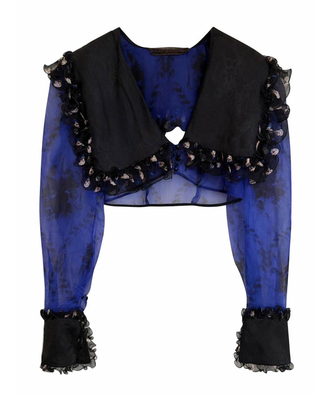 ULYANA SERGEENKO Темно-синяя блузы, фото 1