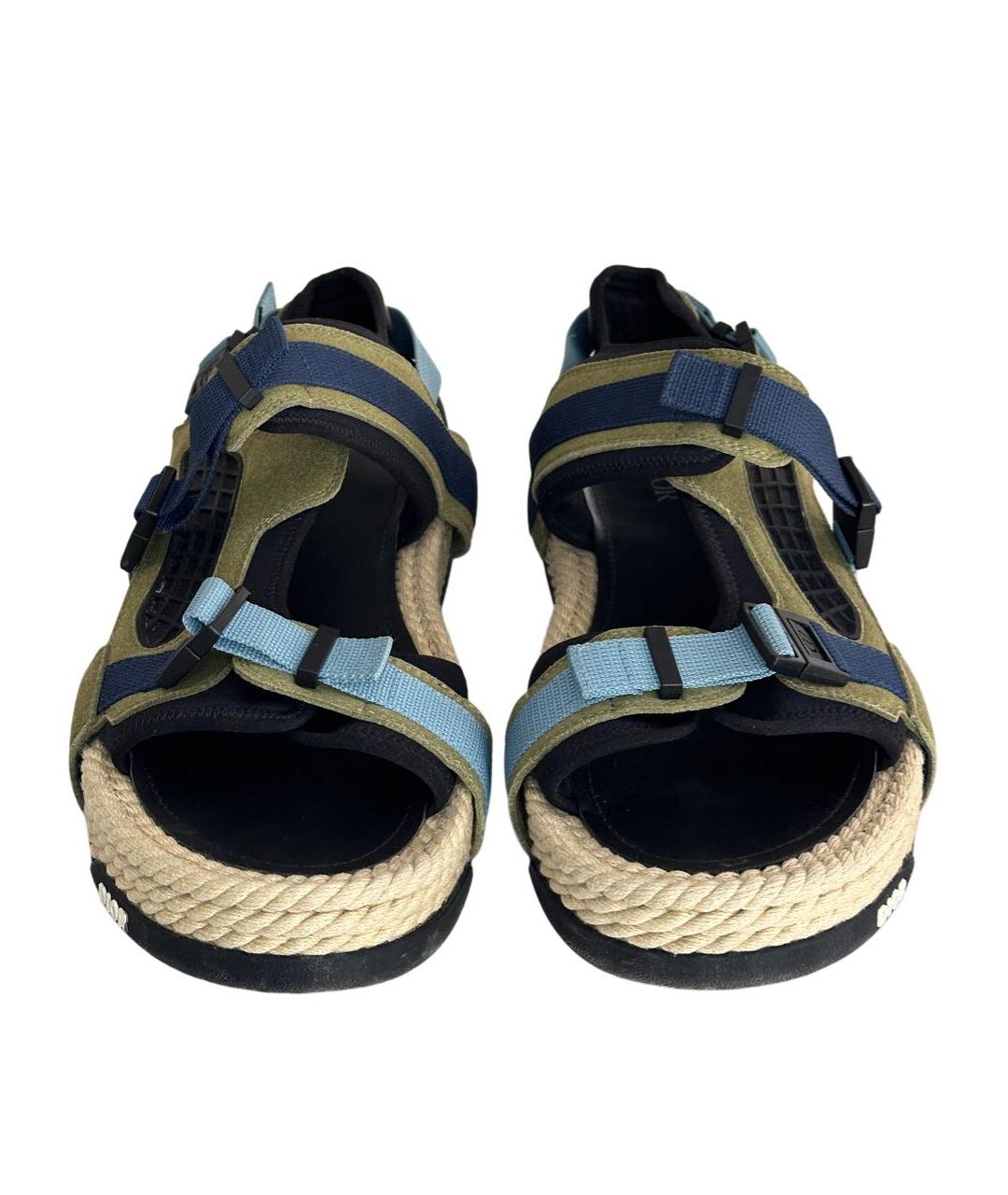 CHRISTIAN DIOR Хаки замшевые сандалии, фото 3