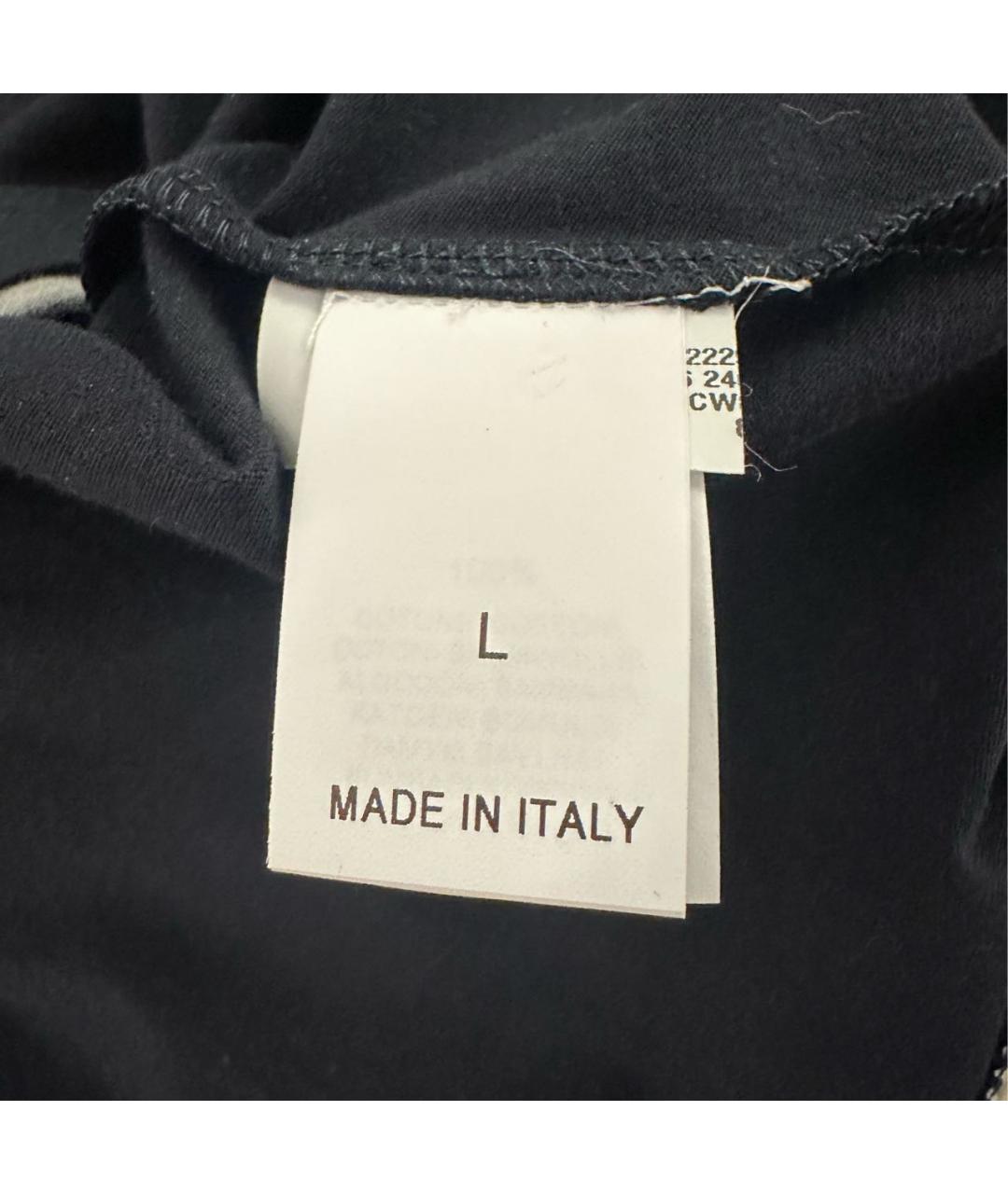 BRUNELLO CUCINELLI Темно-синяя хлопковая футболка, фото 4