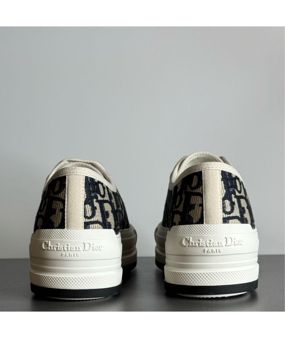 CHRISTIAN DIOR Бежевые текстильные кроссовки, фото 4