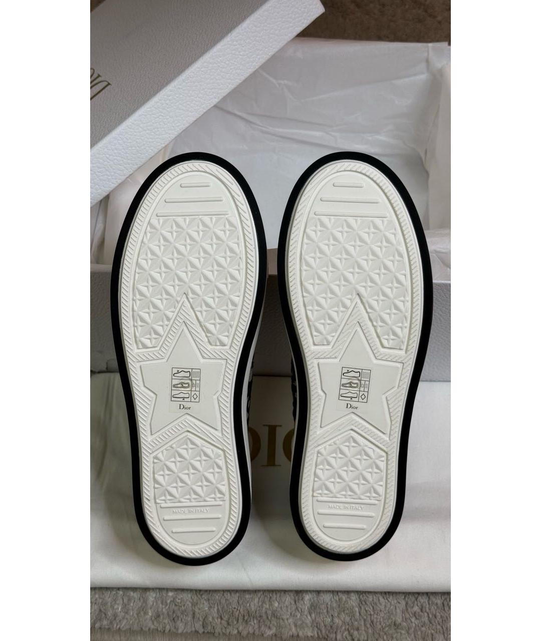 CHRISTIAN DIOR Бежевые текстильные кроссовки, фото 6