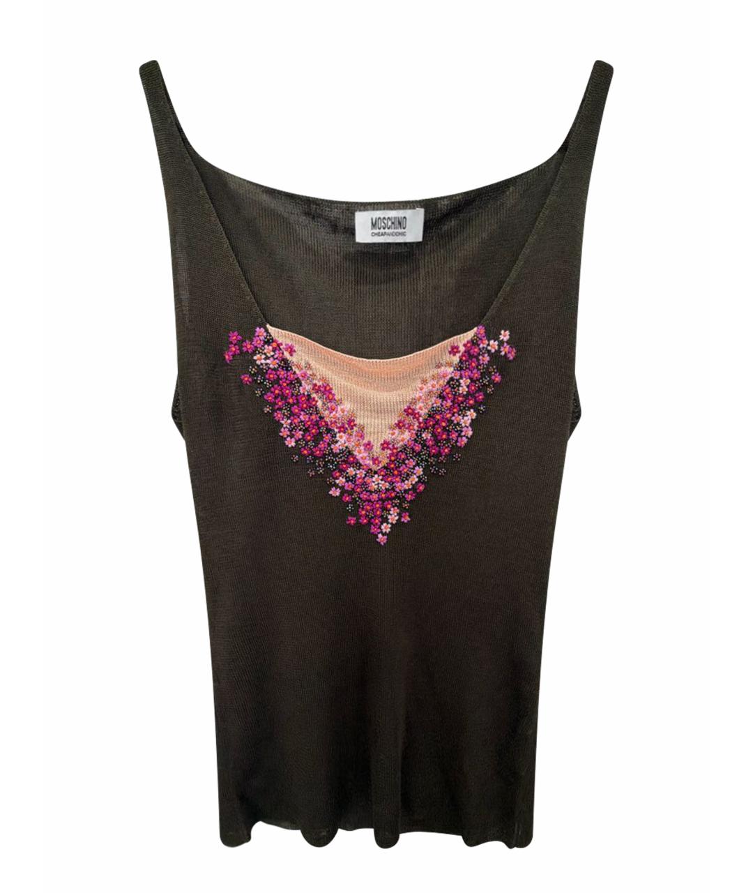 MOSCHINO Хаки майка, фото 1