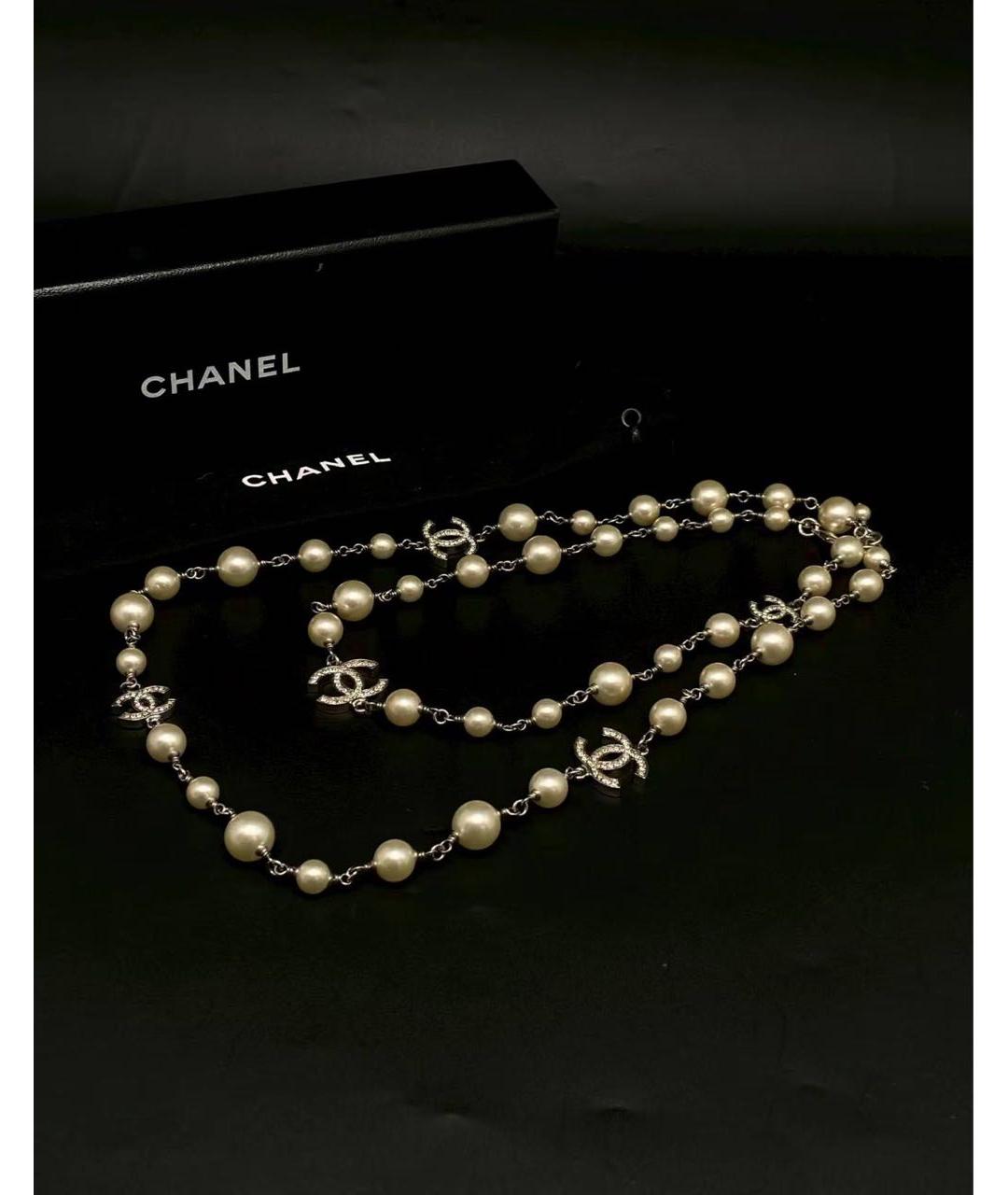 CHANEL Бежевое жемчужное колье, фото 2