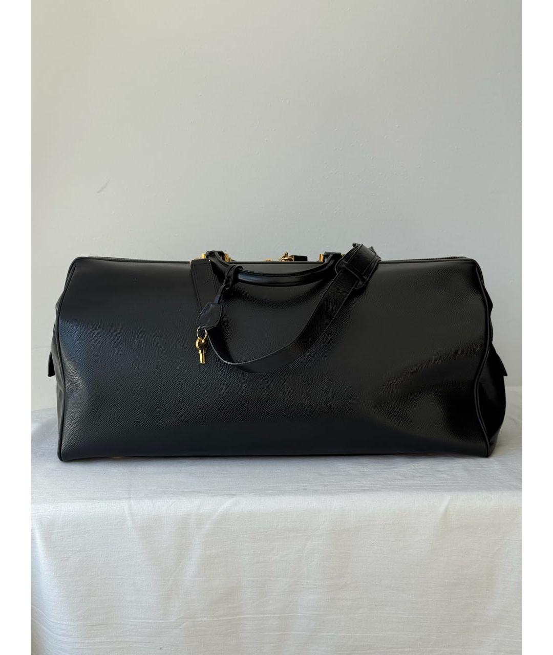 CELINE Черная кожаная дорожная/спортивная сумка, фото 9