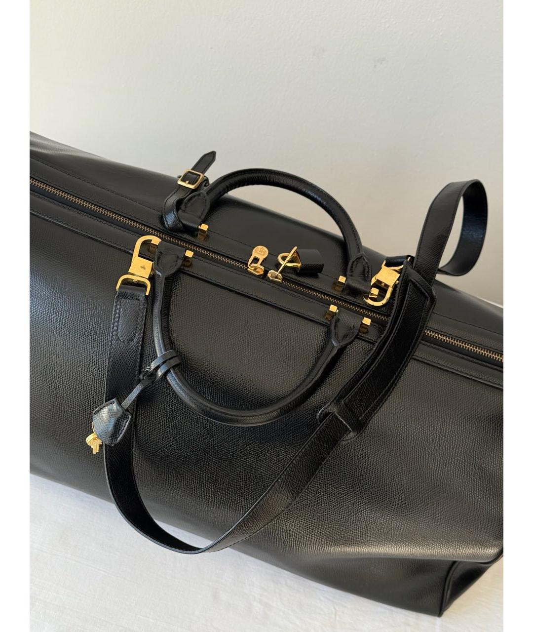 CELINE Черная кожаная дорожная/спортивная сумка, фото 6