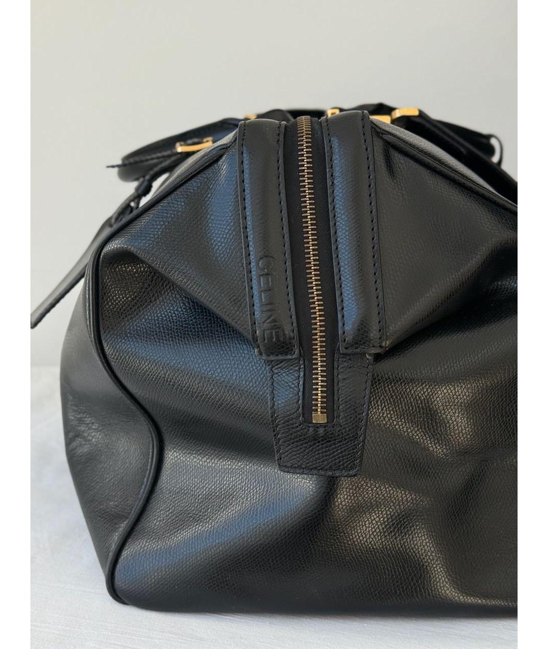 CELINE Черная кожаная дорожная/спортивная сумка, фото 8