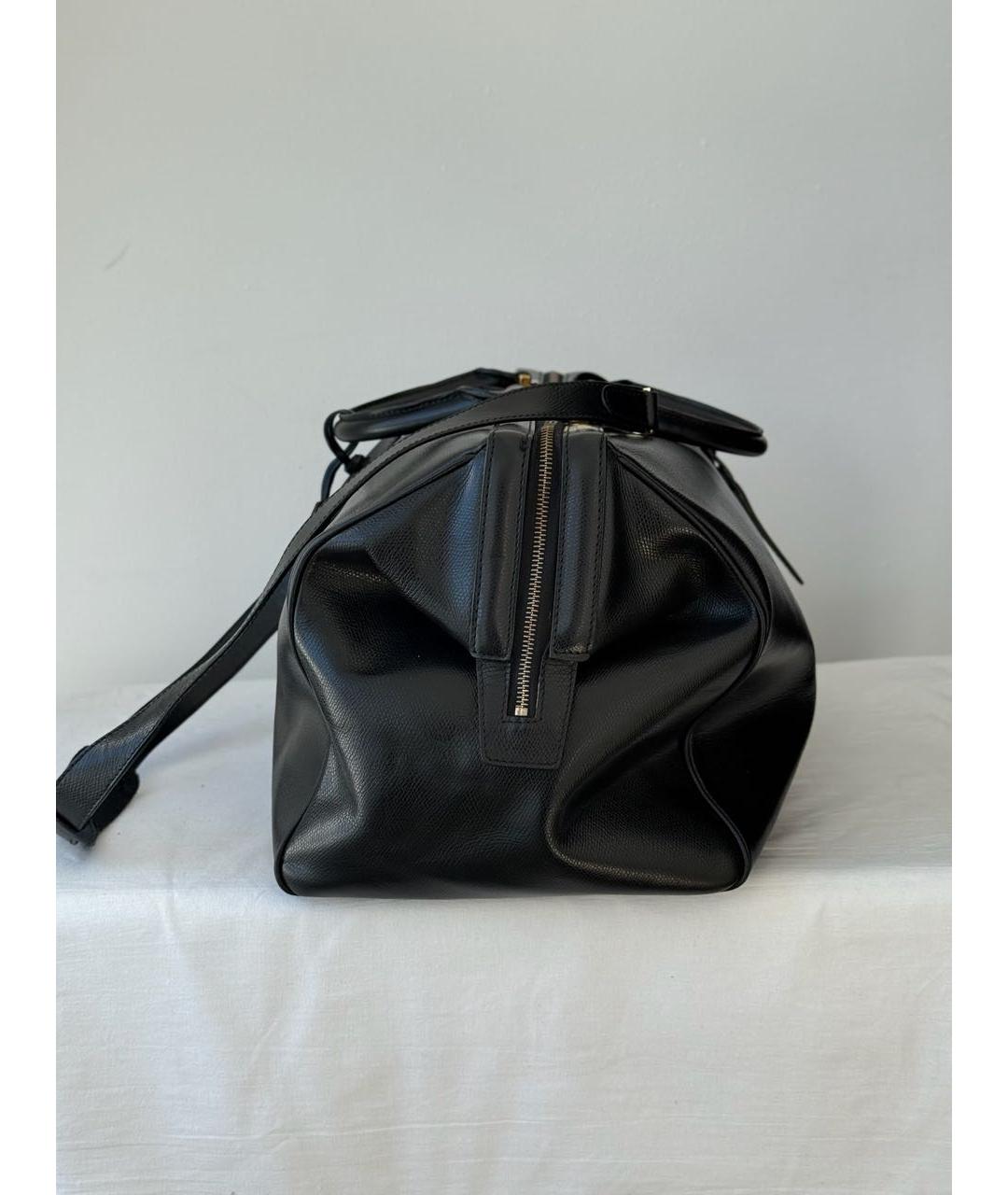 CELINE Черная кожаная дорожная/спортивная сумка, фото 4