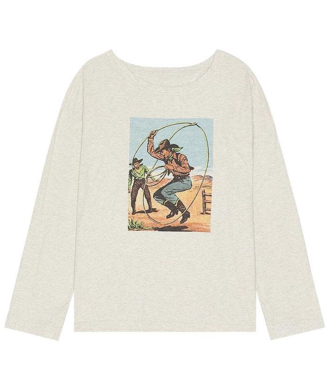 MAISON MARGIELA Серая хлопковая футболка, фото 7