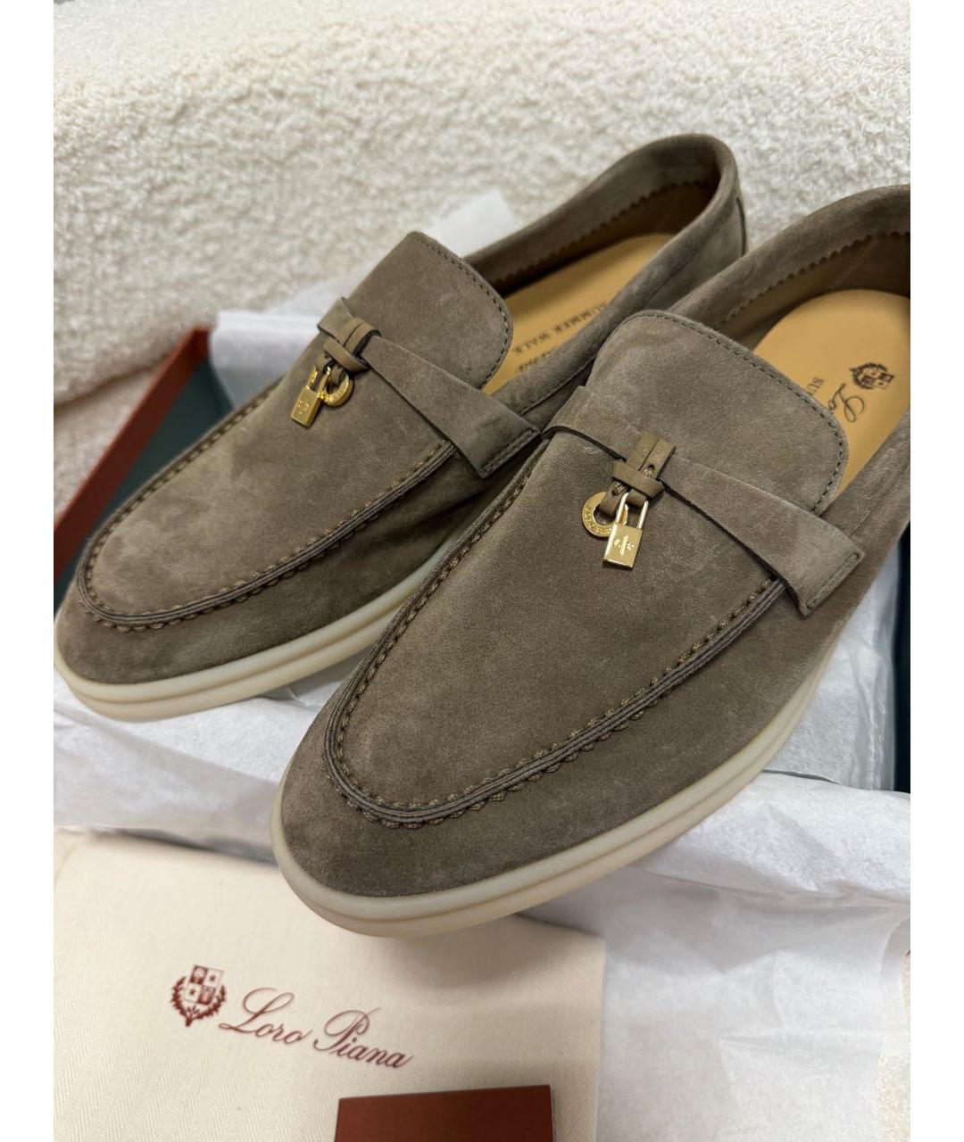 LORO PIANA Замшевые лоферы, фото 3