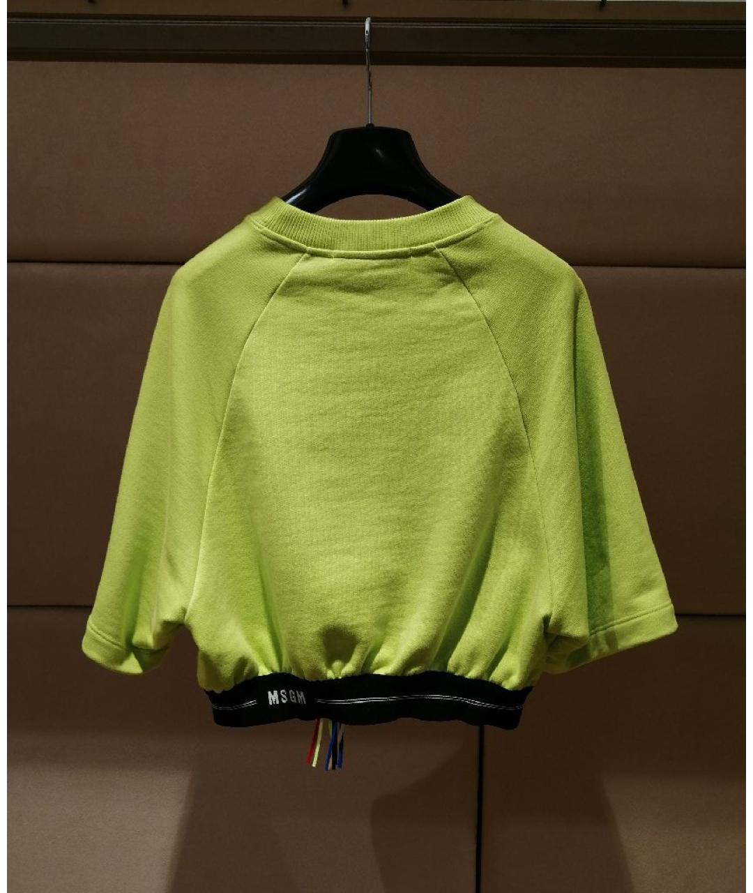 MSGM Салатовый хлопковый костюм с брюками, фото 3