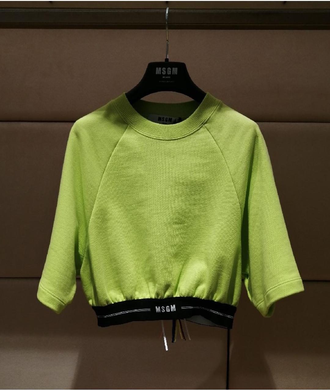 MSGM Салатовый хлопковый костюм с брюками, фото 5