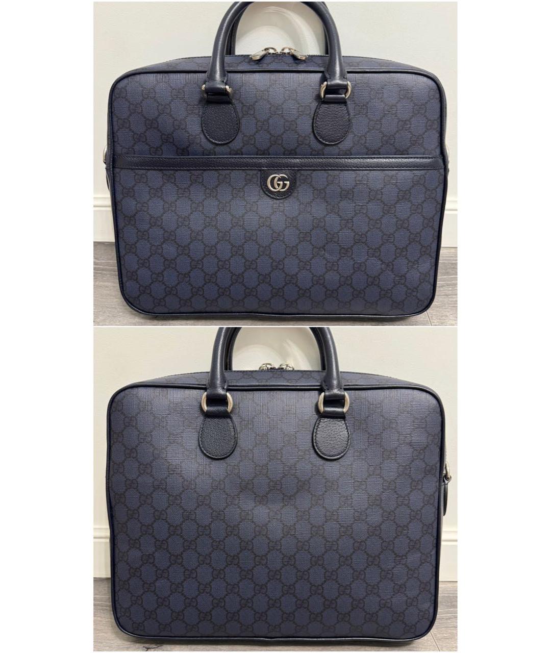 GUCCI Темно-синий портфель, фото 2