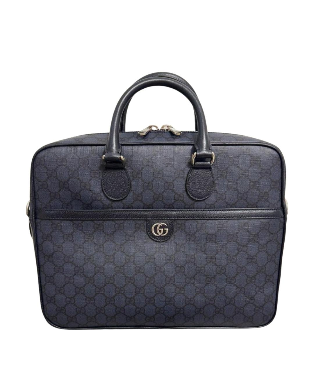 GUCCI Темно-синий портфель, фото 1