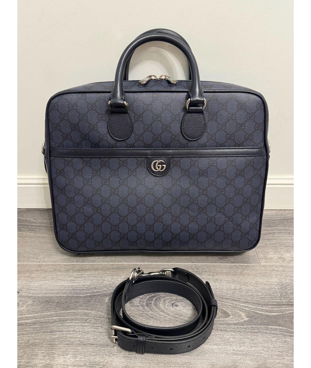 GUCCI Темно-синий портфель, фото 9