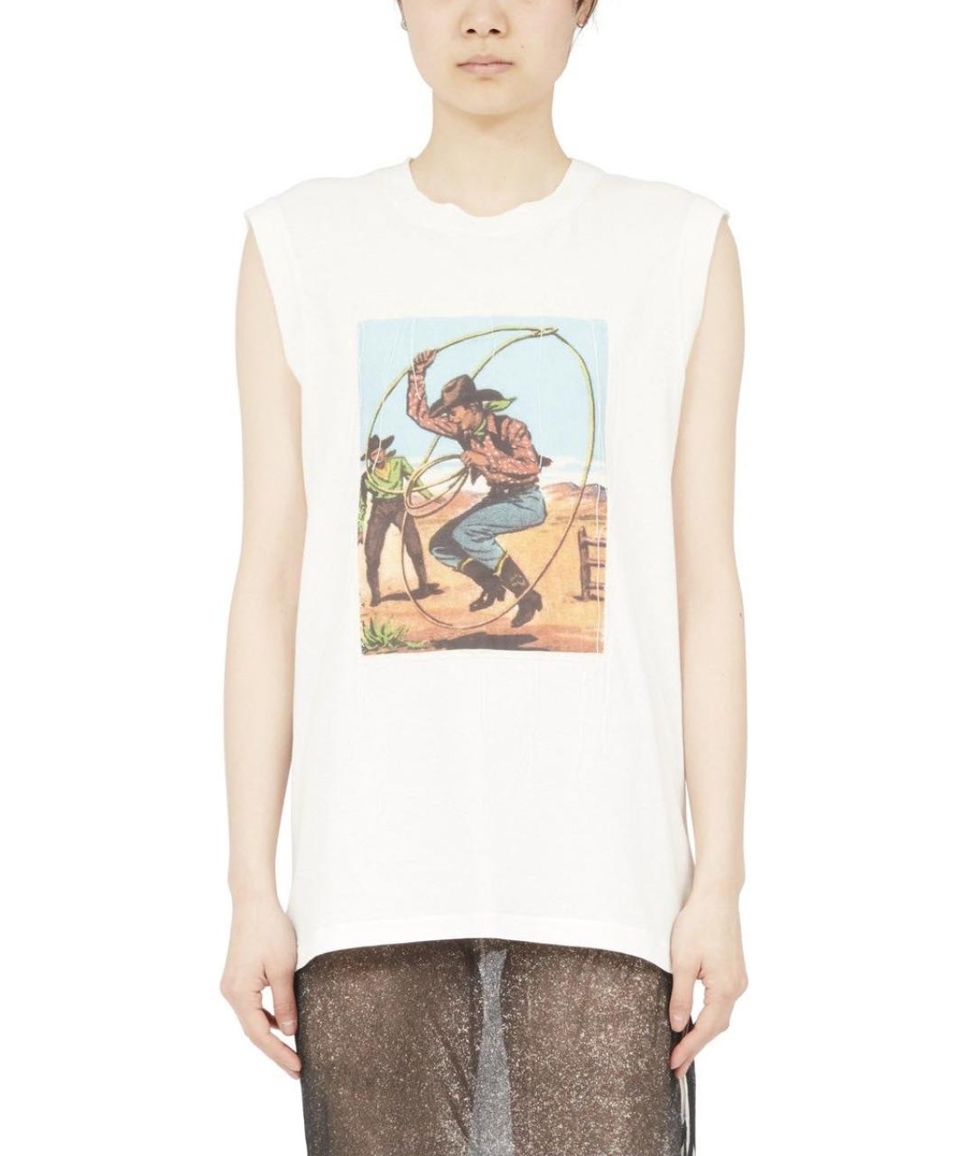 MAISON MARGIELA Белая хлопковая футболка, фото 2