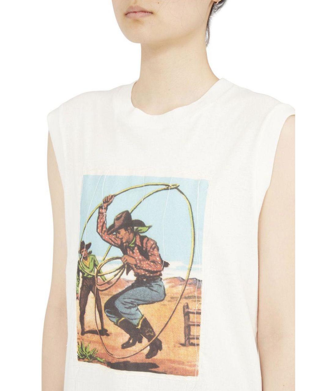 MAISON MARGIELA Белая хлопковая футболка, фото 3