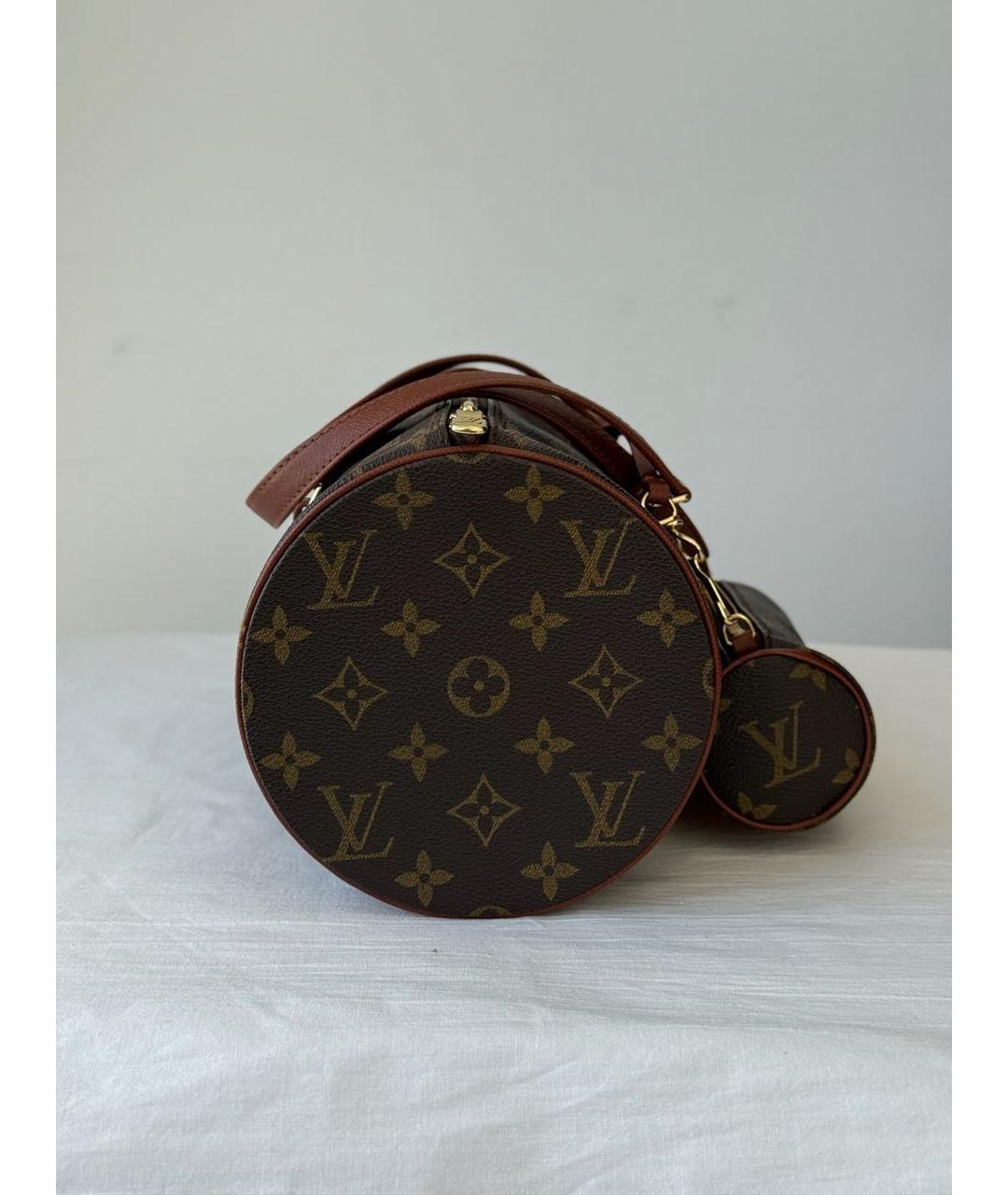 LOUIS VUITTON Коричневая сумка с короткими ручками, фото 3