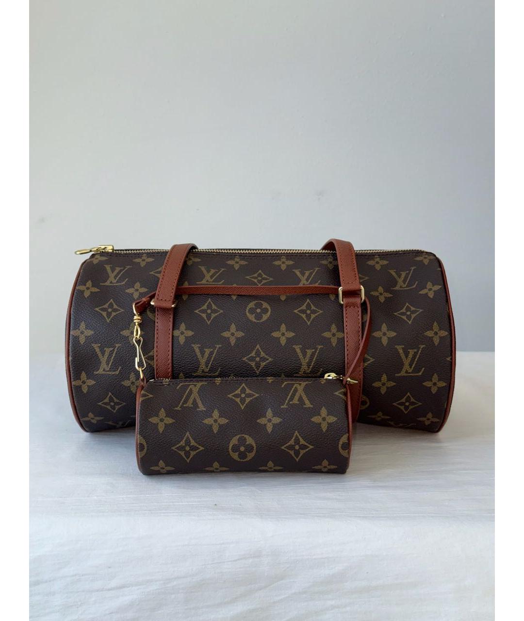 LOUIS VUITTON Коричневая сумка с короткими ручками, фото 6