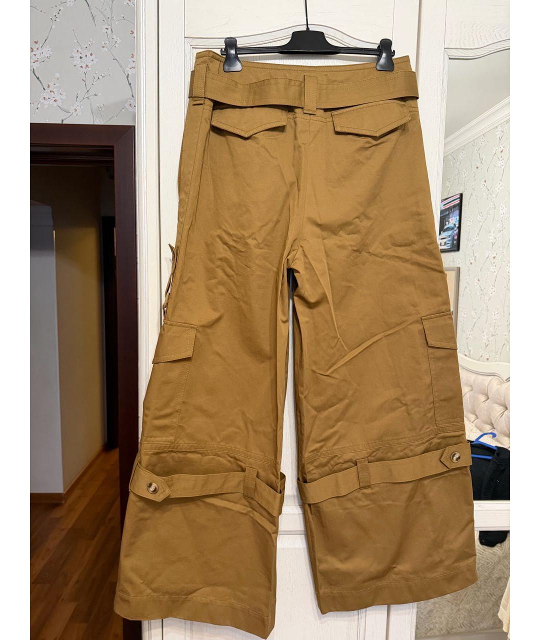 ZIMMERMANN Хаки хлопковые брюки широкие, фото 4