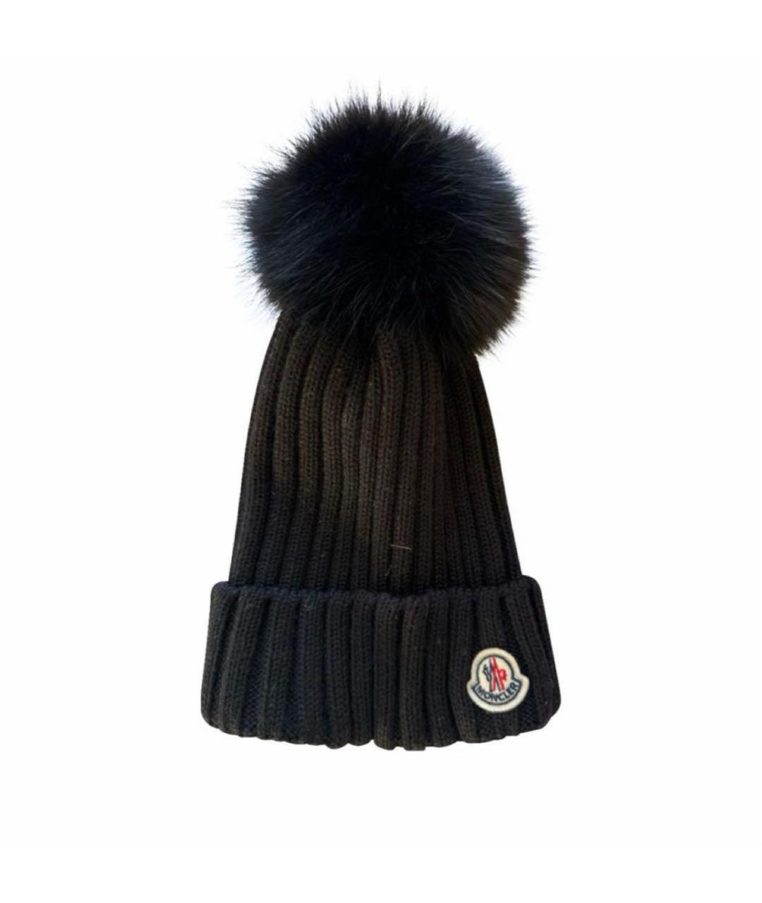 MONCLER Черная шапка, фото 5