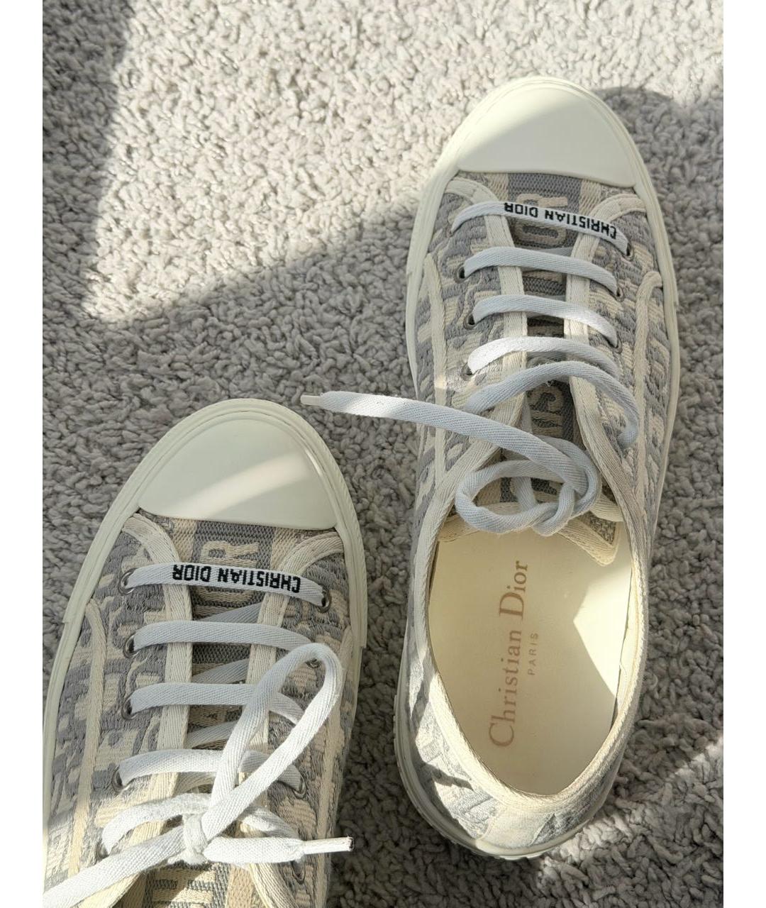 CHRISTIAN DIOR Белые текстильные кеды, фото 6