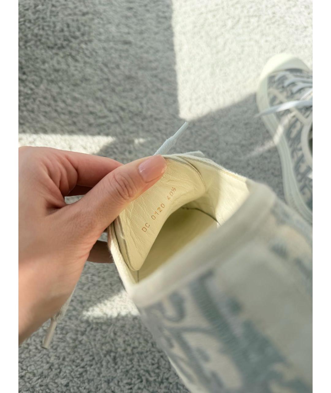 CHRISTIAN DIOR Белые текстильные кеды, фото 7