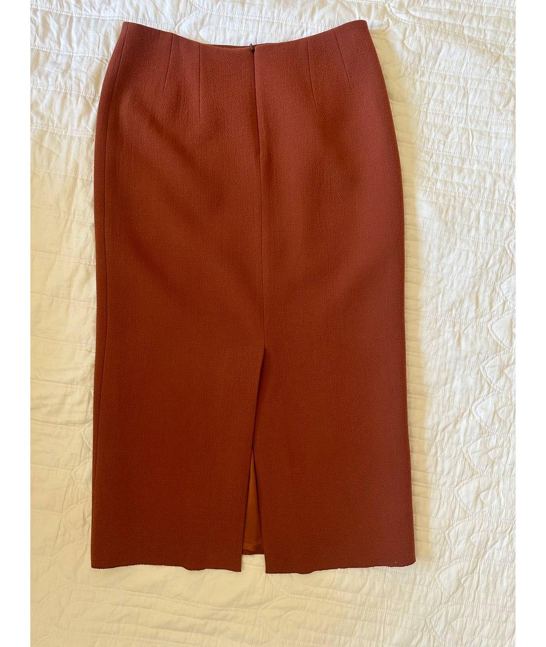 ALEXANDER TEREKHOV Коричневая шерстяная юбка миди, фото 5