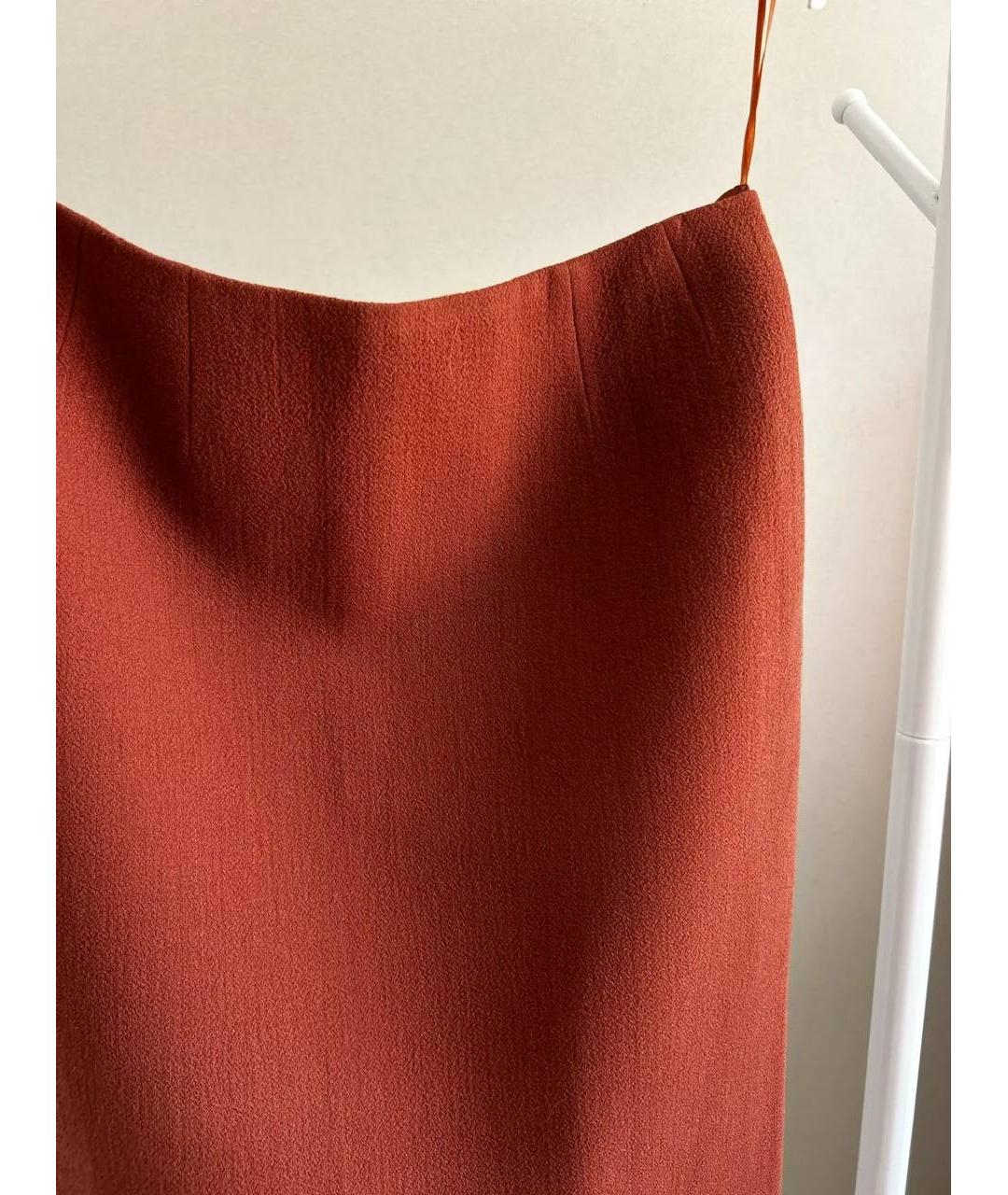 ALEXANDER TEREKHOV Коричневая шерстяная юбка миди, фото 2