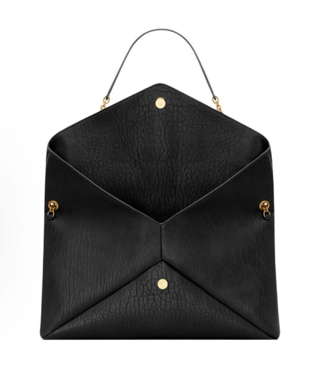 SAINT LAURENT Черная кожаная сумка через плечо, фото 5