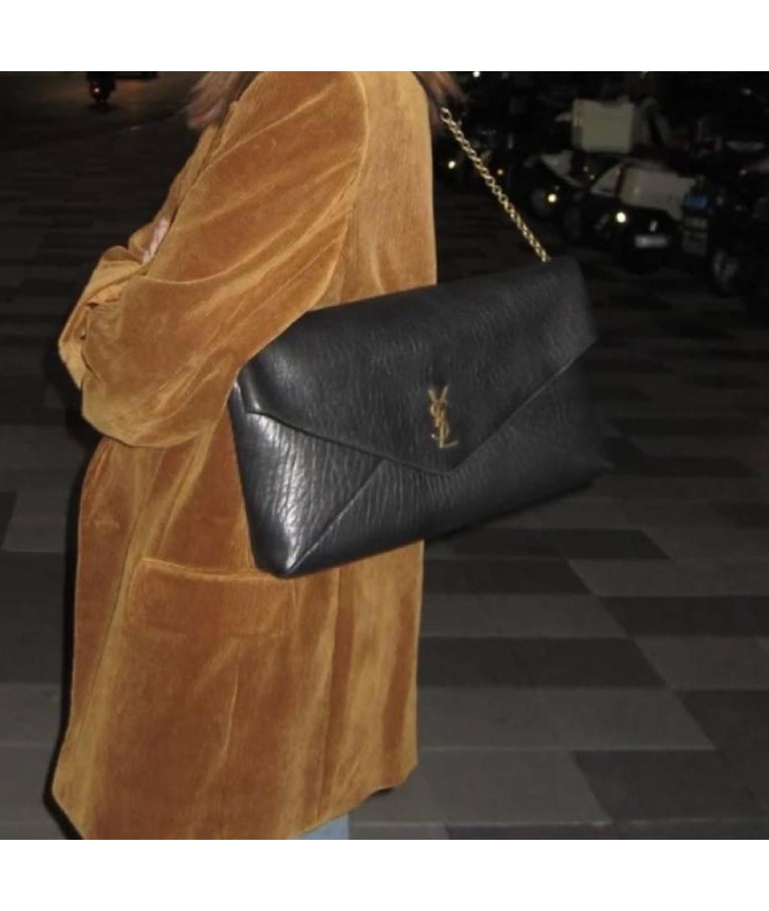 SAINT LAURENT Черная кожаная сумка через плечо, фото 7