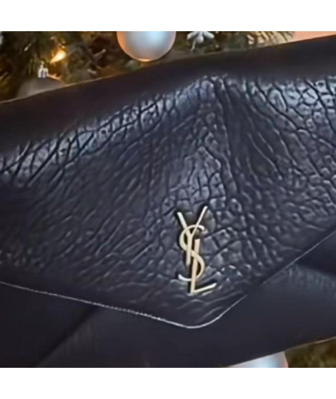 SAINT LAURENT Черная кожаная сумка через плечо, фото 8