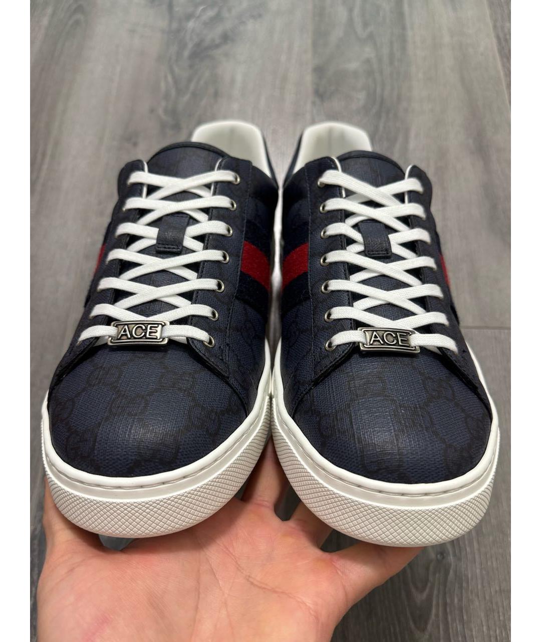 GUCCI Темно-синие низкие кроссовки / кеды, фото 2