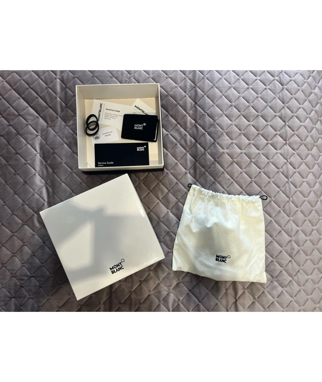 MONTBLANC Черный кожаный ремень, фото 7