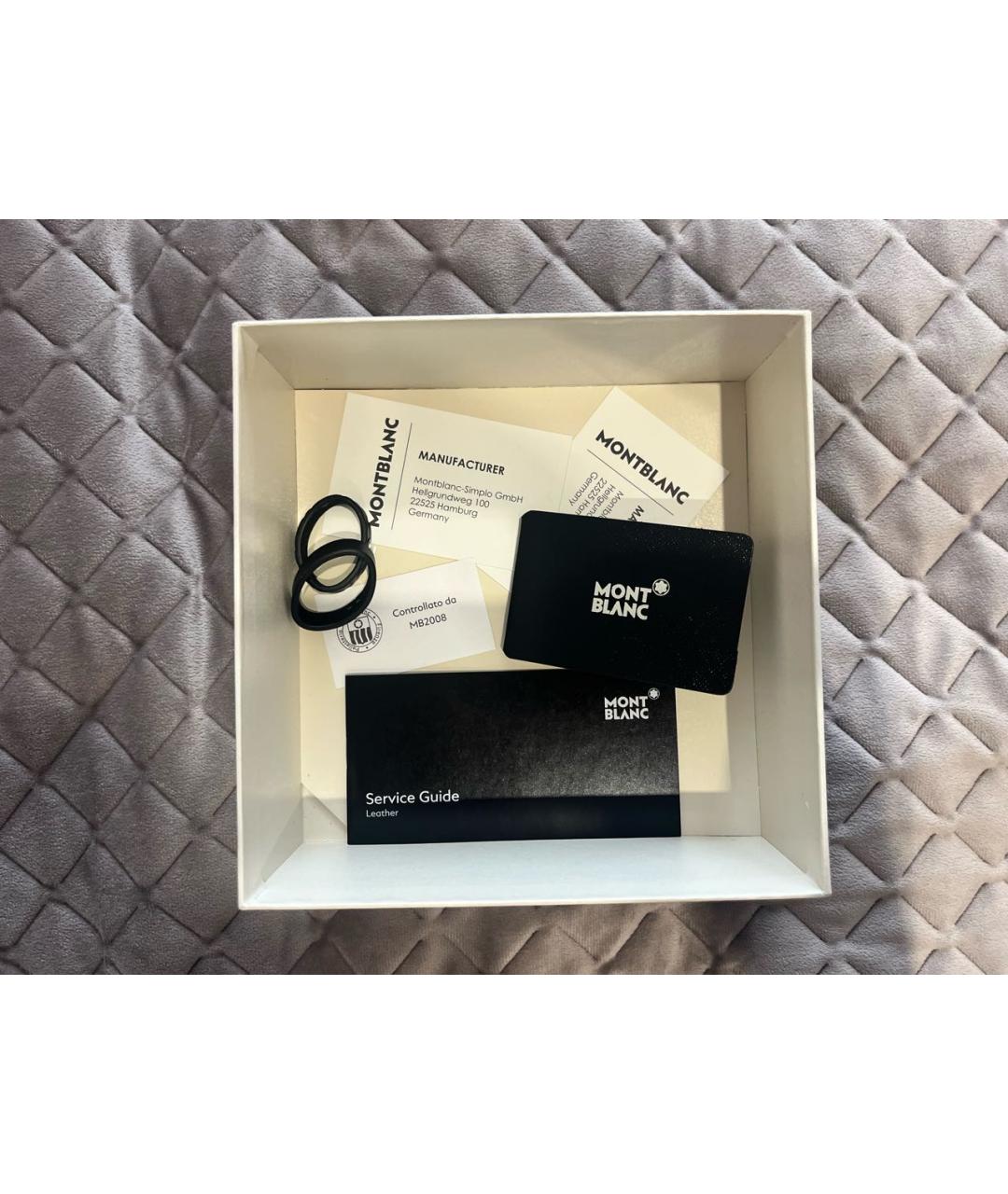 MONTBLANC Черный кожаный ремень, фото 6