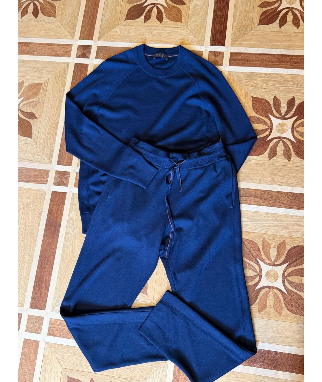 LORO PIANA Темно-синий кашемировый спортивный костюм, фото 3